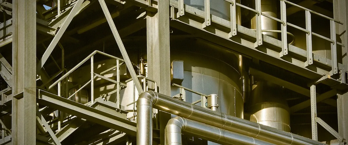 A modern factory floor, where we build production dashboards and anomaly detection